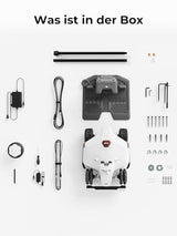 MAMMOTION LUBA 2 AWD 5000 Mähroboter ohne Begrenzungskabel für Rasenflächen bis 5000 m², Rasenmäher Roboter 3D Vision+RTK Fusion-Mapping, 80% Steigung, Schnitthöhe 25-70mm, Schnittbreite 40cm