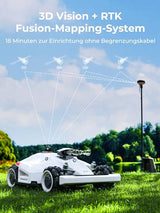 MAMMOTION LUBA 2 AWD 5000 Mähroboter ohne Begrenzungskabel für Rasenflächen bis 5000 m², Rasenmäher Roboter 3D Vision+RTK Fusion-Mapping, 80% Steigung, Schnitthöhe 25-70mm, Schnittbreite 40cm