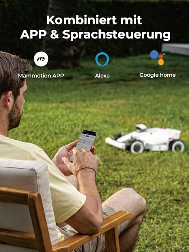 MAMMOTION LUBA 2 AWD 5000 Mähroboter ohne Begrenzungskabel für Rasenflächen bis 5000 m², Rasenmäher Roboter 3D Vision+RTK Fusion-Mapping, 80% Steigung, Schnitthöhe 25-70mm, Schnittbreite 40cm