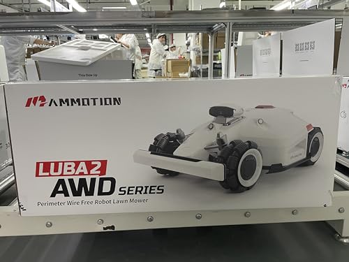 MAMMOTION LUBA 2 AWD 5000 Mähroboter ohne Begrenzungskabel für Rasenflächen bis 5000 m², Rasenmäher Roboter 3D Vision+RTK Fusion-Mapping, 80% Steigung, Schnitthöhe 25-70mm, Schnittbreite 40cm