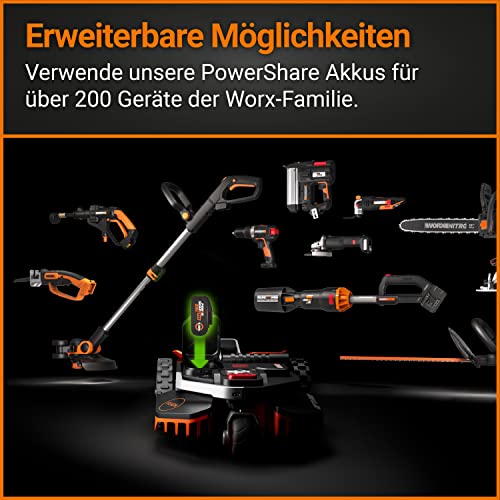 WORX Landroid Vision M600 Mähroboter WR206E.1 für Gärten bis 600m² - intelligenter Mähroboter ohne Begrenzungskabel – WLAN & Bluetooth – aktive Hindernisvermeidung mit KI-Technologie – APP Steuerung