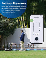 ECOVACS GOAT G1-800 Mähroboter ohne Begrenzungskabel 800㎡, Rasenmäher Roboter mit TrueMapping-Multifusionslokalisierung, Smart Hindernisvermeidung, 16-Zonen-Management, 45% Steigung, Videomanager