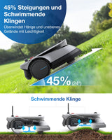 ECOVACS GOAT G1-800 Mähroboter ohne Begrenzungskabel 800㎡, Rasenmäher Roboter mit TrueMapping-Multifusionslokalisierung, Smart Hindernisvermeidung, 16-Zonen-Management, 45% Steigung, Videomanager
