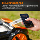 WORX Landroid Vision L1600 Mähroboter WR216E.1 für Gärten bis 1600m² - intelligenter Mähroboter ohne Begrenzungskabel – WLAN & Bluetooth – aktive Hindernisvermeidung mit KI-Technologie – APP Steuerung